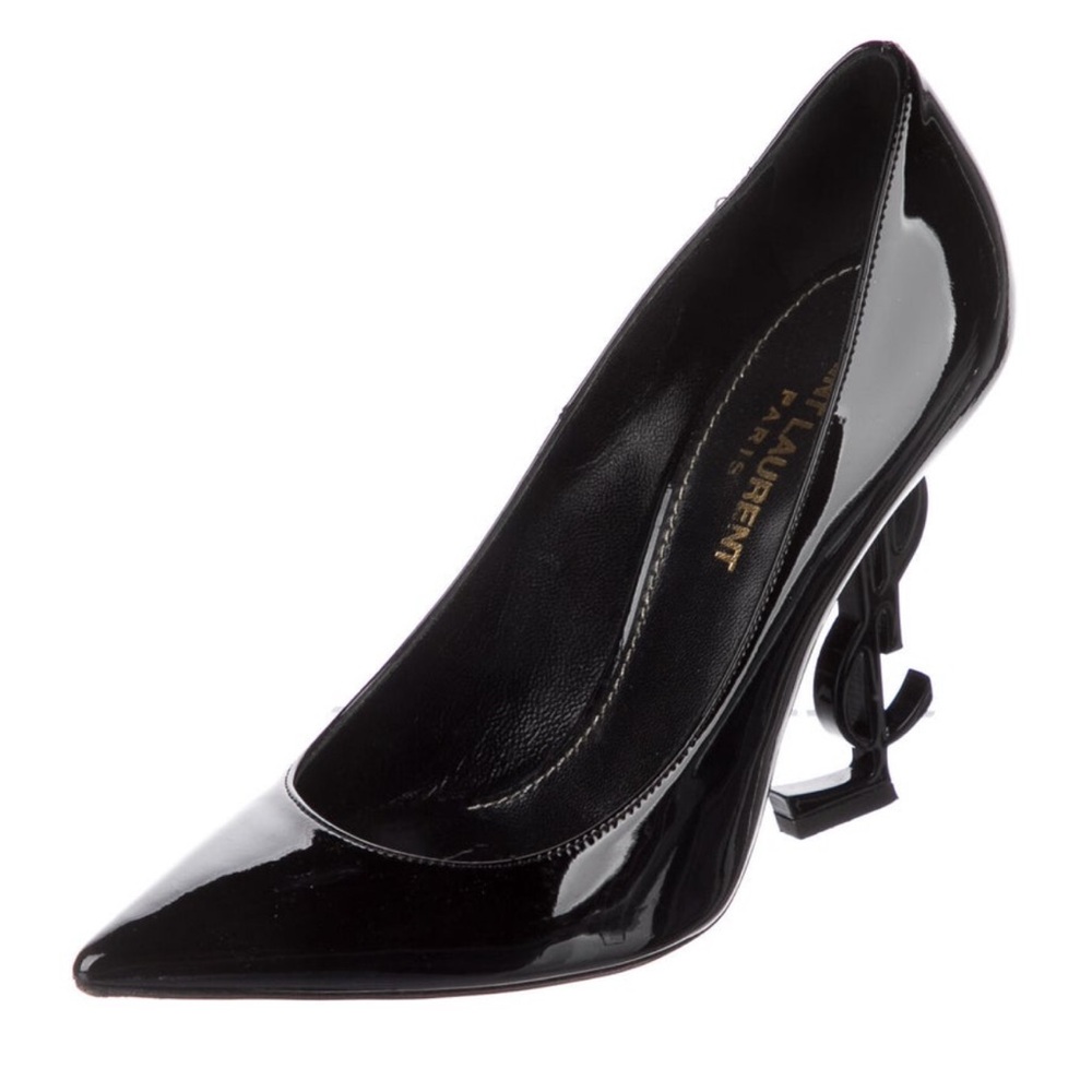 Authentic Yves Saint Laurent YSL Patent Leather Opyum Pumps 35 - Picture 2 of 5